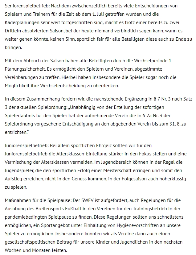 Saisonabbruch